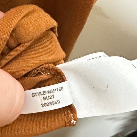 J. CREW Midi T-Shirt Dress Brown Chestnut Tan Sz L {X26} - Picture 6 of 6